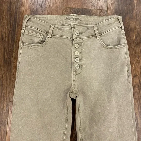 button fly straight leg jeans size 25 - Picture 2 of 10